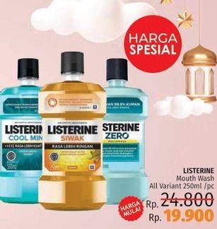 Promo Harga LISTERINE Mouthwash Antiseptic All Variants 250 ml - LotteMart