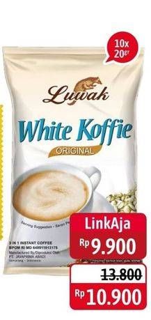 Promo Harga Luwak White Koffie Original per 10 sachet 20 gr - Alfamidi