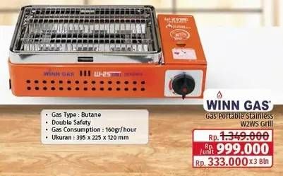 Promo Harga Winn Gas Portable Grill Gas Stove W2WS  - Lotte Grosir