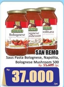 Promo Harga San Remo Pasta Sauce Bolognese, Napolitana, Bolognase Mushroom 500 gr - Hari Hari