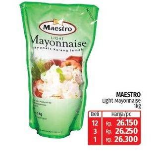 Promo Harga Maestro Mayonnaise Light 1000 gr - Lotte Grosir