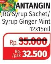 Promo Harga ANTANGIN JRG Syrup Herbal Ginger Mint 15 ml - Lotte Grosir