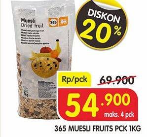 Promo Harga 365 Muesli Buah 1000 gr - Superindo