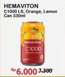 Promo Harga Hemaviton C1000 Orange, Less Sugar, Lemon 330 ml - Alfamart