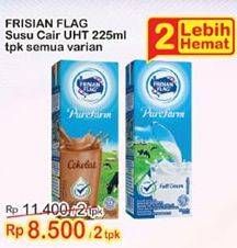 Promo Harga FRISIAN FLAG Susu UHT Purefarm All Variants per 2 box 225 ml - Indomaret