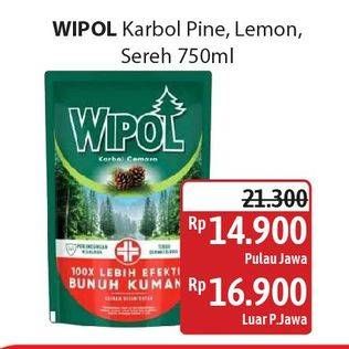 Promo Harga Wipol Karbol Wangi Lemon, Sereh Jeruk, Cemara 750 ml - Alfamidi