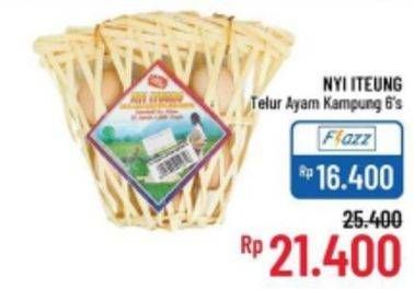 Promo Harga Nyi Iteung Telur Ayam Kampung 6 pcs - Alfamidi