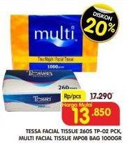 Promo Harga TESSA Facial Tissue TP02/MULTI Facial Tissue 1000gr  - Superindo