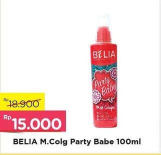 Promo Harga BELIA Mist Cologne Party Babe 100 ml - Alfamart