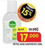 Promo Harga Dettol Hand Sanitizer Original 50 ml - Superindo