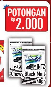 Promo Harga MINTZ Candy Chewy Mint Black Mint 40 gr - Hypermart