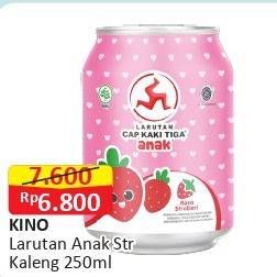 Promo Harga KINO Larutan Penyegar Rasa Strawberry 250 ml - Alfamart