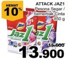 Promo Harga ATTACK Jaz1 Detergent Powder Pesona Segar, Semerbak Cinta 850 gr - Giant