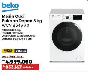 Promo Harga Beko WCV 8646 X0 Mesin Cuci Front Load  - COURTS