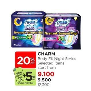 Promo Harga Charm Body Fit Night  - Watsons