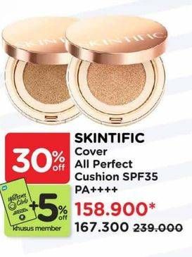 Promo Harga Skintific Cover All Perfect Cushion SPF35 Pa++++ All Variants 11 gr - Watsons