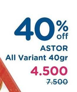Promo Harga ASTOR Wafer Roll All Variants 40 gr - Watsons
