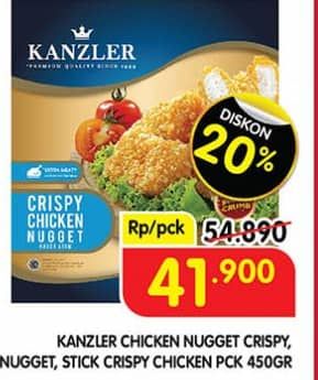 Promo Harga Kanzler Chicken Nugget Crispy, Original, Stick Crispy 450 gr - Superindo