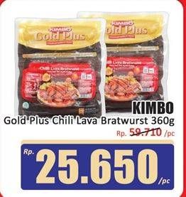 Promo Harga Kimbo Gold Plus Bratwurst Chilli Lava 360 gr - Hari Hari