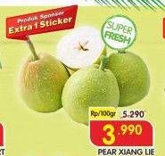 Promo Harga Pear Xiang Lie per 100 gr - Superindo