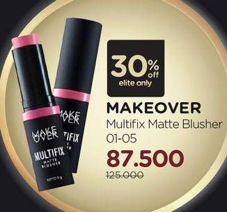 Promo Harga MAKE OVER Multifix Matte Blush 01, 05  - Watsons