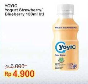 Promo Harga YOYIC Probiotic Fermented Milk Drink Strawberry, Blueberry 130 ml - Indomaret