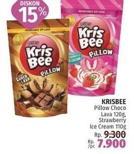Promo Harga Krisbee Pillow Choco Lava, Strawberry Ice Cream 120 gr - LotteMart