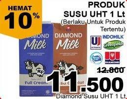 Promo Harga DIAMOND Milk UHT 1000 ml - Giant