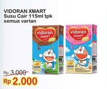 Promo Harga VIDORAN Kids Milk UHT Coklat, Stroberi 115 ml - Indomaret