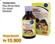 Promo Harga Termorex Plus Sirup Obat Flu Jeruk 60 ml - Indomaret