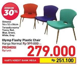 Promo Harga OLYMP Flashy Chair Tosca, Red, Green, Blue, White, Grey  - Carrefour