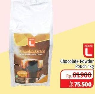 Promo Harga Choice L Chocolate Powder Drink 1000 gr - Lotte Grosir