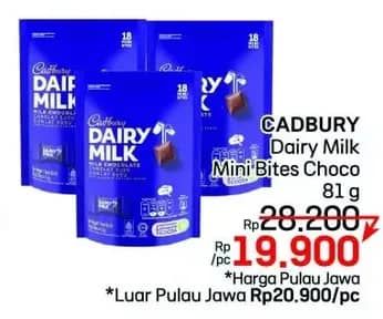 Promo Harga Cadbury Dairy Milk Share Bag 81 gr - LotteMart