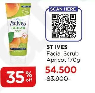 Promo Harga ST IVES Facial Scrub Apricot Fresh 170 gr - Watsons