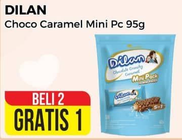 Promo Harga Dilan Chocolate Crunchy Cream Caramel per 10 pcs 9 gr - Alfamart