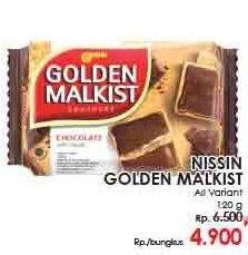 Promo Harga NISSIN Golden Malkist Butter, Chocolate 120 gr - Lotte Grosir