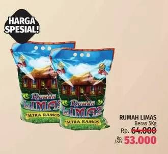 Promo Harga RUMAH LIMAS Beras Setra Ramos 5000 gr - LotteMart