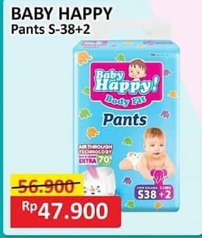 Promo Harga Baby Happy Body Fit Pants S38+2 40 pcs - Alfamart