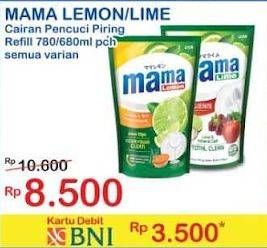 Promo Harga Mama Lemon/Lime Cairan Pencuci Piring  - Indomaret