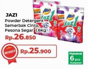 Promo Harga Attack Jaz1 Detergent Powder Semerbak Cinta, Pesona Segar 1700 gr - Yogya
