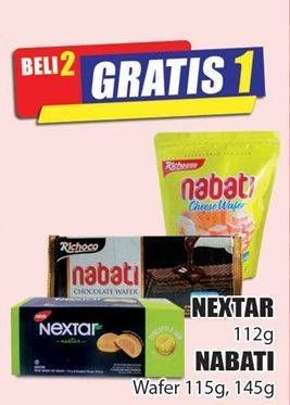 Promo Harga NABATI Wafer Chocolate, Cheese 115 gr - Hari Hari