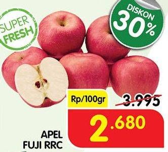 Promo Harga Apel Fuji RRC per 100 gr - Superindo