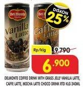 Promo Harga DEL MONTE Latte Vanilla Latte, Caffe Latte, Mocha Latte 240 ml - Superindo