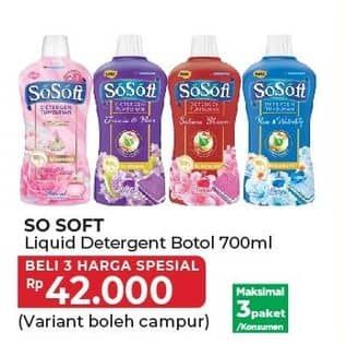 Promo Harga Sosoft Deterjen Cair 700 ml - Yogya