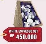 Promo Harga Peralatan Makan White Espresso Set  - Hypermart