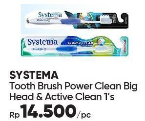 Promo Harga SYSTEMA Sikat Gigi Power Clean Big Head, Active Clean 1 pcs - Guardian