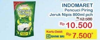 Promo Harga INDOMARET Pencuci Piring Jeruk Nipis 800 ml - Indomaret