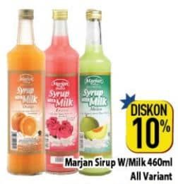 Promo Harga Marjan Syrup with Milk All Variants 460 ml - Hypermart