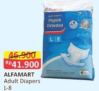 Promo Harga Alfamart Adult Diapers L8 8 pcs - Alfamart