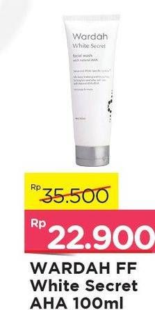 Promo Harga WARDAH White Secret Facial Wash 100 ml - Alfamart